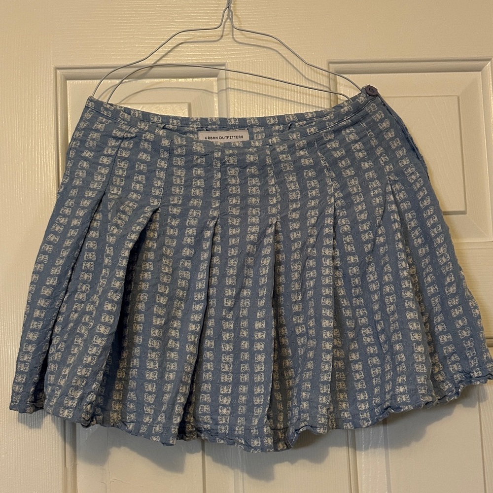 Urban Outfitters Blue and White Skater Skirt